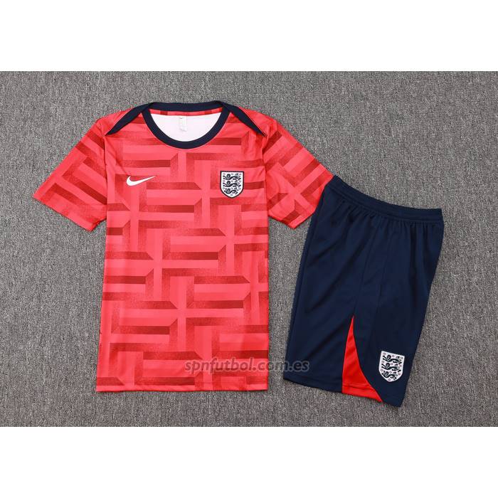 Chandal del Inglaterra Manga Corta 2024-2025 Rojo - Pantalon Corto